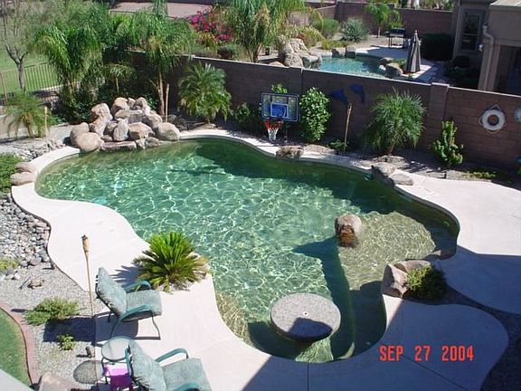 Pool from master bedroom deck