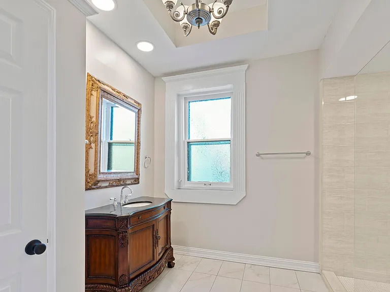 View from entrance to bathroom