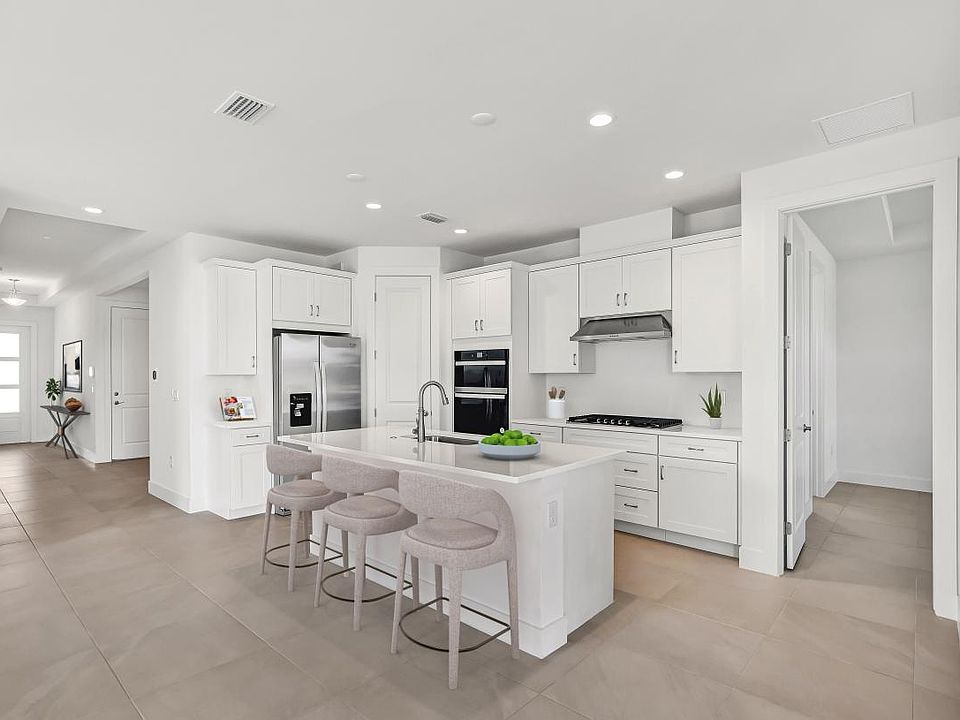 Spacious gourmet kitchen with sprawling center island