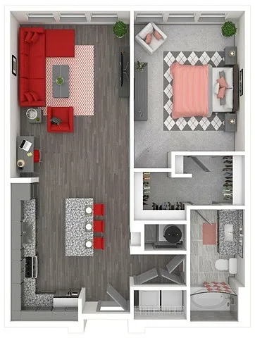 Floor plan A2.2-The Illustrator | 837 SF