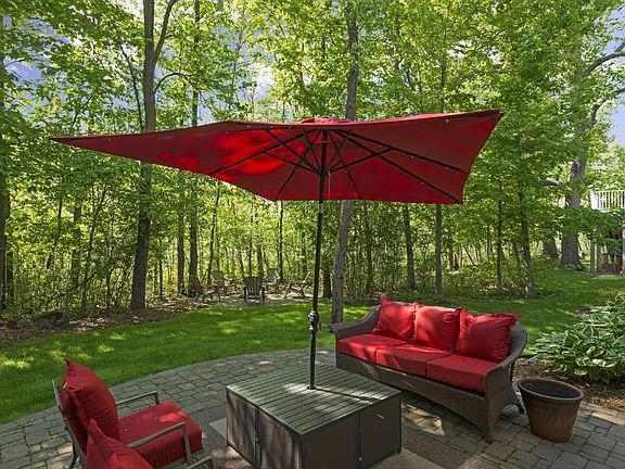 Outdoor spaces - Fire pit paver patio. Walkout to a private patio from the LL Amusement / Bar Room. Summer awaits! Private, nature views!! It's hard to find another like this home.