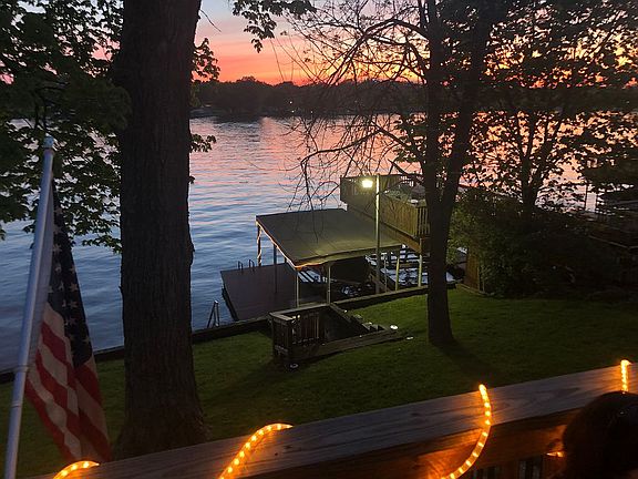 View from deck sunset