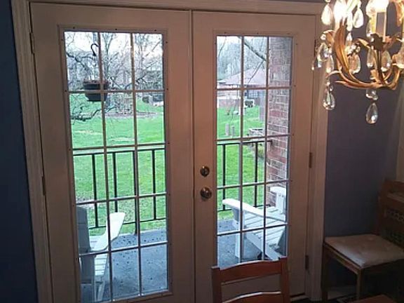 French Doors that open to courtyard