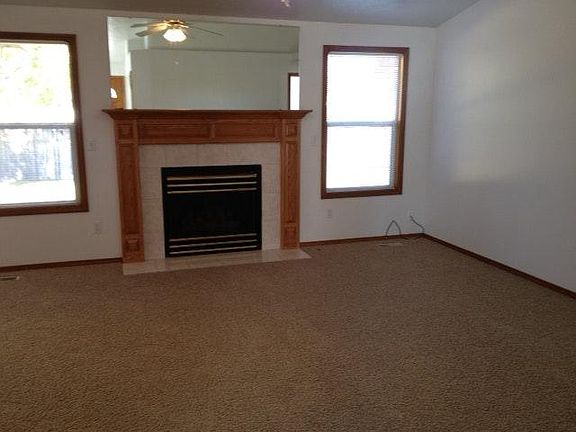 living room with fireplace