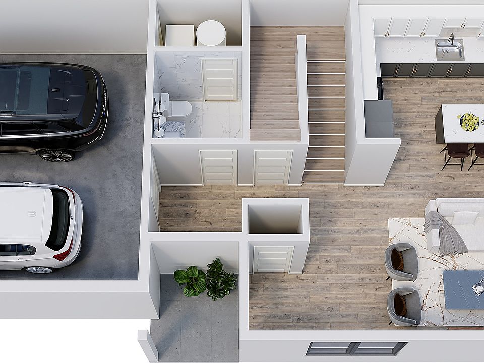 The Summit at Harvey Townhomes - 3 Bedrooms - Floor Plan A - First Floor