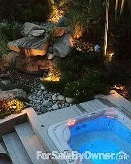 Hot Tub and Waterfall Feature
