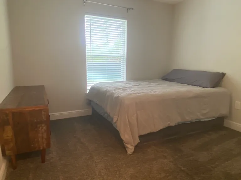 Bedroom #2 - carpet, ceiling fan, blinds