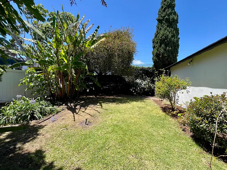 large, private backyard