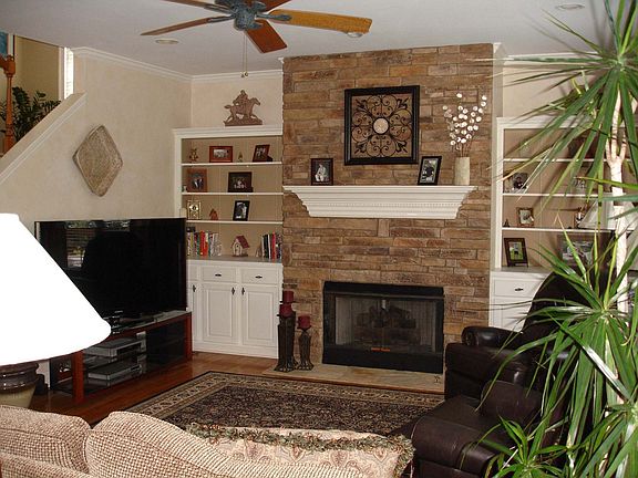 Stone Fireplace in Family Room