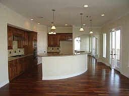 large kitchen with granite