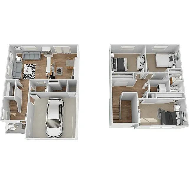 Floor plan 3 Bed - Income Restricted