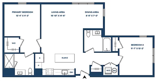 Floor plan 2 Bed/2 Bath-B4 Smyth