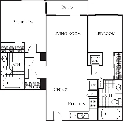 Floor plan 1 Bedroom FP 43