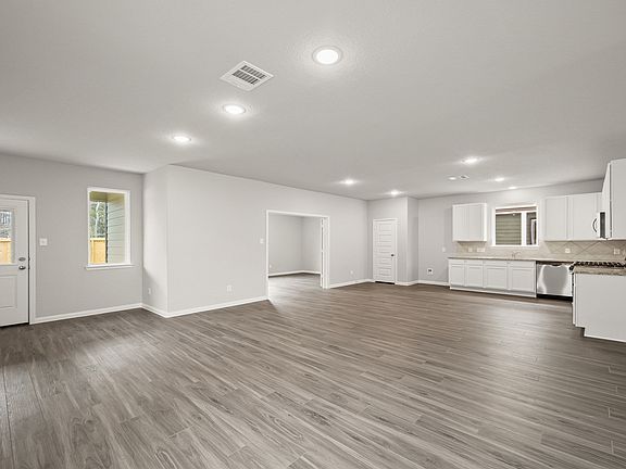 Family Room to Dining Area and Kitchen
