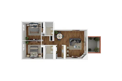Floor plan 2 Bedroom Flat