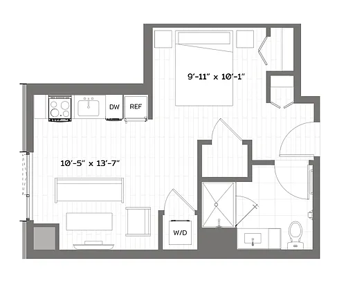 Floor plan Studio-B-S1