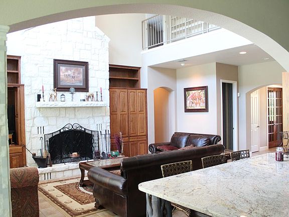 view of living room from kitchen