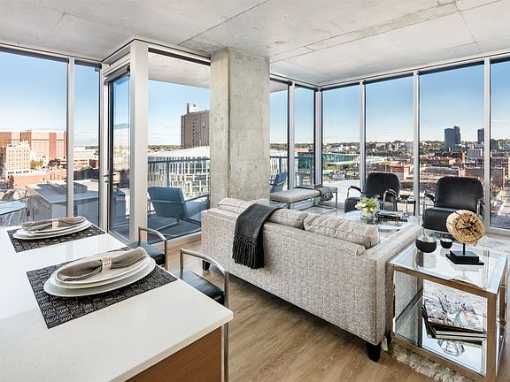Open Concept Floor Plan at One Light Luxury Apartments