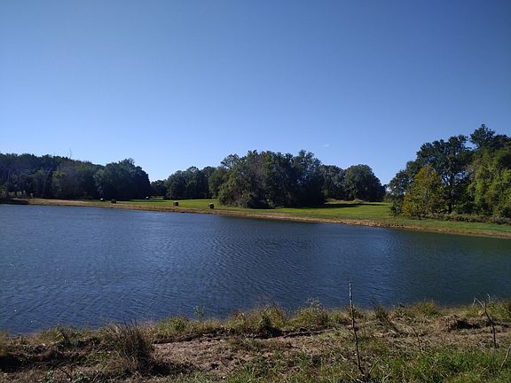 5-acre stocked lake from the dam looking across at homesite