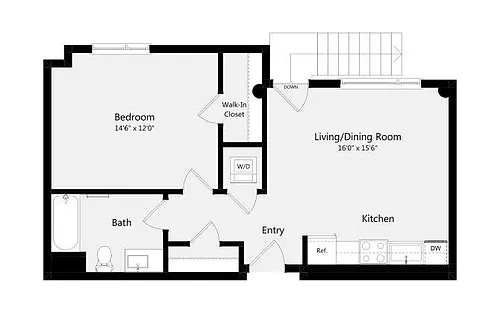 Floor plan 1B-I