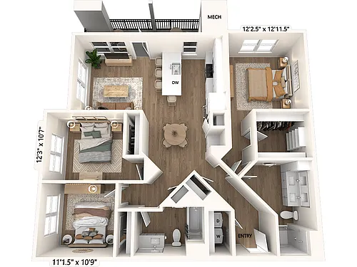 Floor plan C2-TypeB-OptionB-Scheme-1