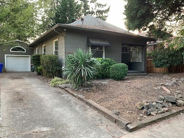 Front of house and garage