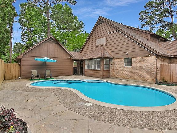 Low maintenance... striking flagstone and a few pretty flowers for color and decor, allows for a clean deck area.
