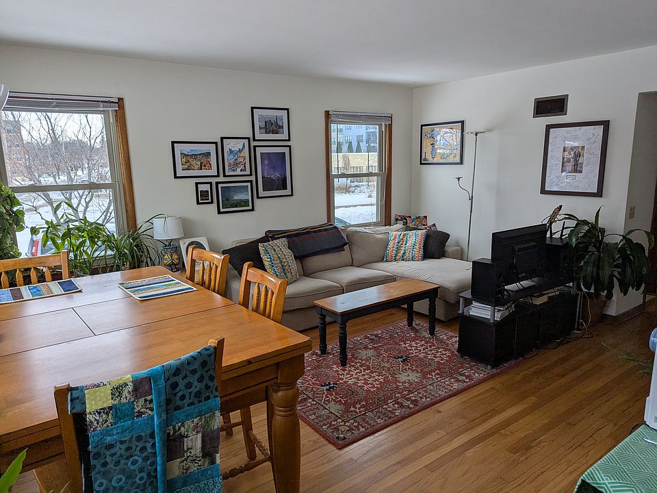 View of the living room from front entry looking to the north