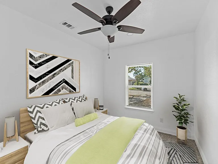Bedroom 4. This image shows a virtually furnished space. Bedrooms come unfurnished.