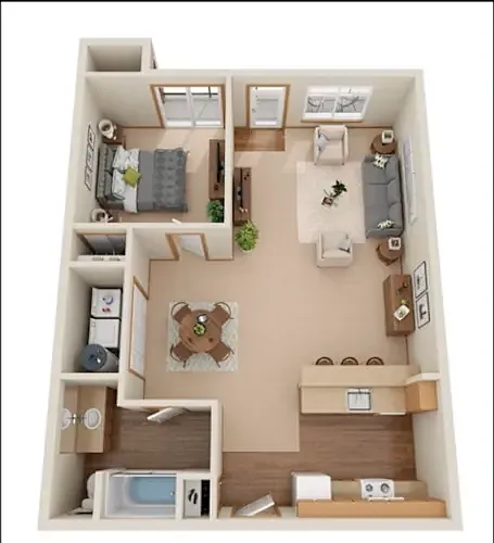Floor plan 1 bedroom
