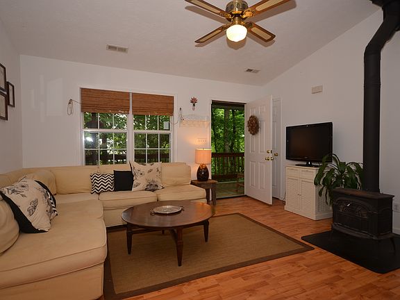 Living space with woodstove