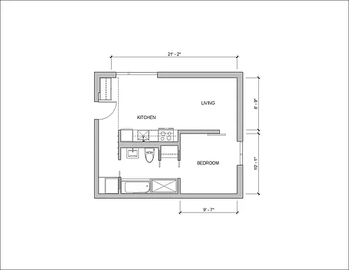 Floor plan One Bedroom