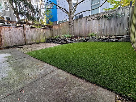 Patio + pet-friendly artificial turf