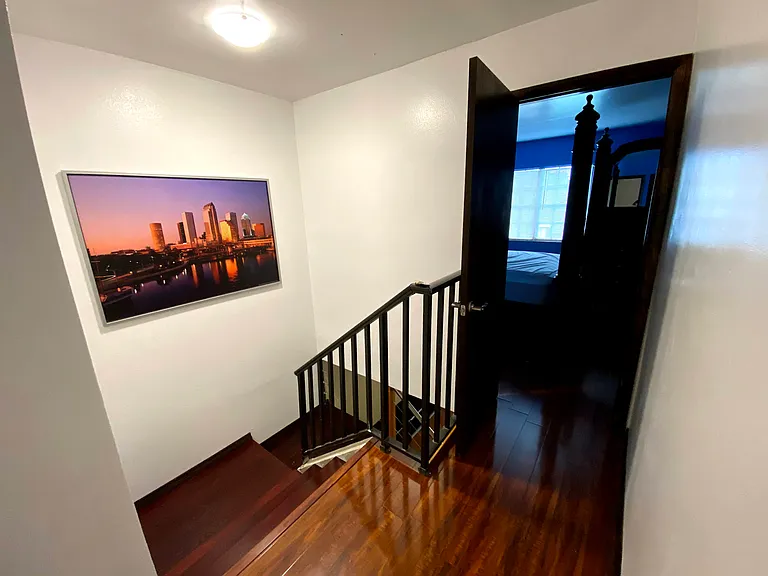 View of stairwell from connecting hallway for the 2nd floor