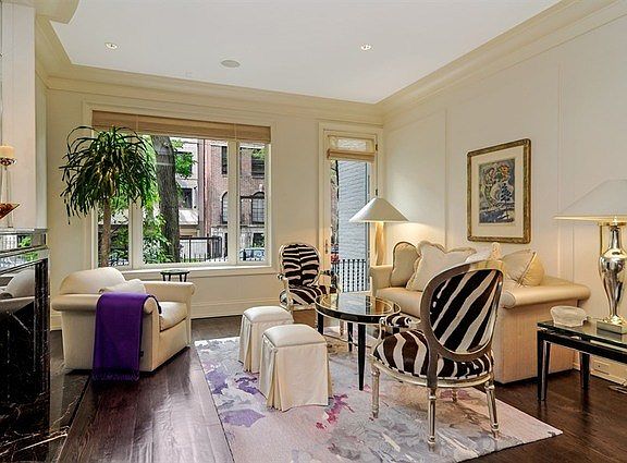 Living room with wood burning/gas fireplace