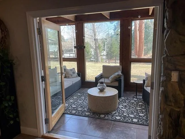 Lower Level Living Room 2 view to Sunroom