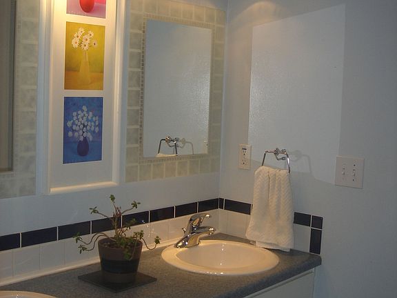 View of master bathroom