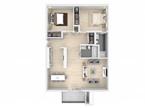 Floor plan 2x2 Up