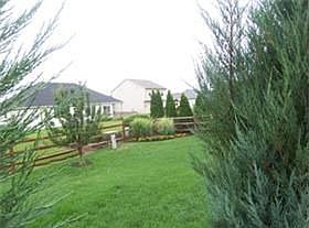 private fenced back yard