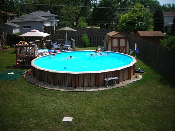 27 foot doughboy pool with custom deck