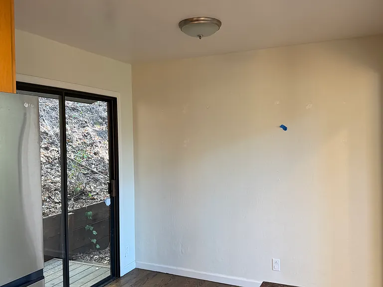 Dining with sliding door