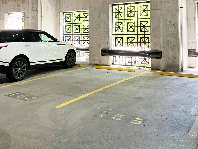 Covered, reserved parking spot