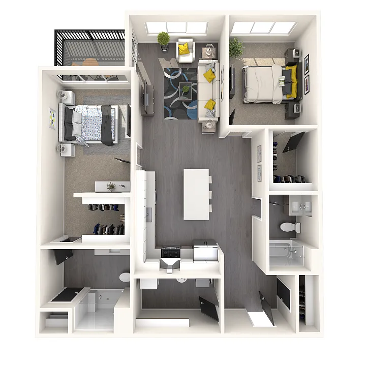 Floor plan 2 bed 2 bath