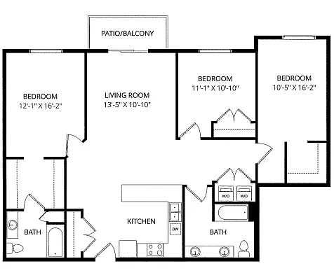 Floor plan 3x2 Ward