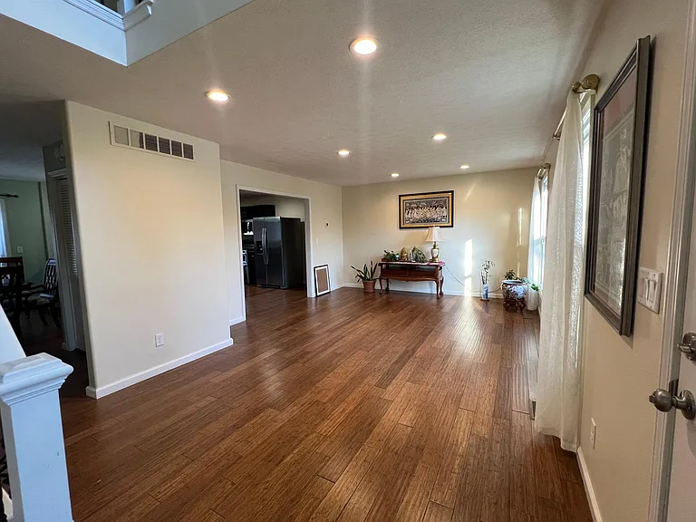 View of living room from stairs.