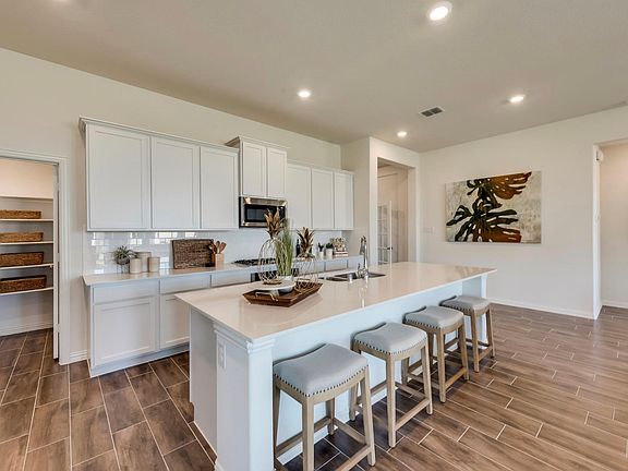 Kitchen with quartz counters