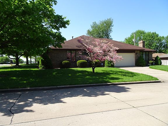 side view from corner lot.  