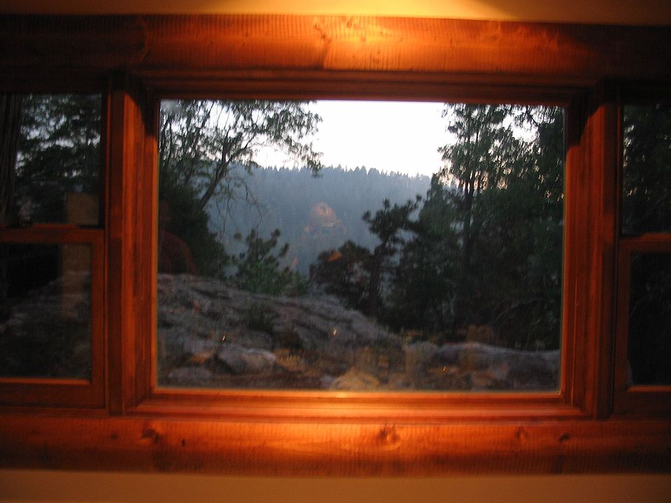 view of canyon out the new Pella Windows