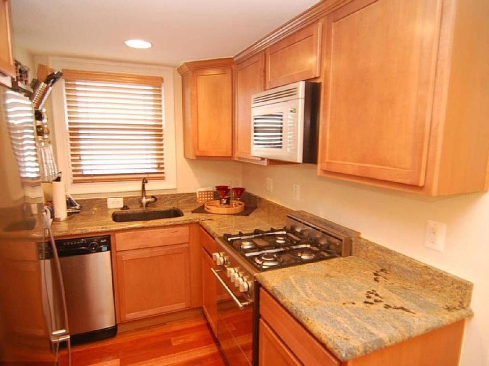 Kitchen with stainless steel appliances