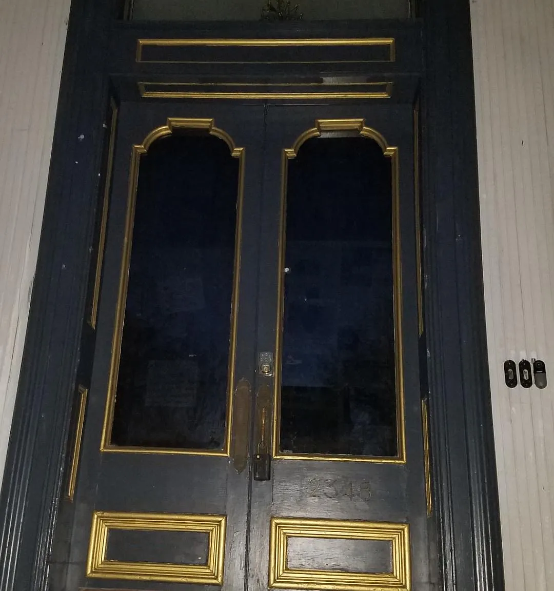 Enter through majestic 200 year old doors, The windows are treated to conceal the inside, All entry is keyless. 
"I'm not going to continue knocking that old door that doesn't open for me. I'm going to create my own door and walk through that." _Ava DuVer